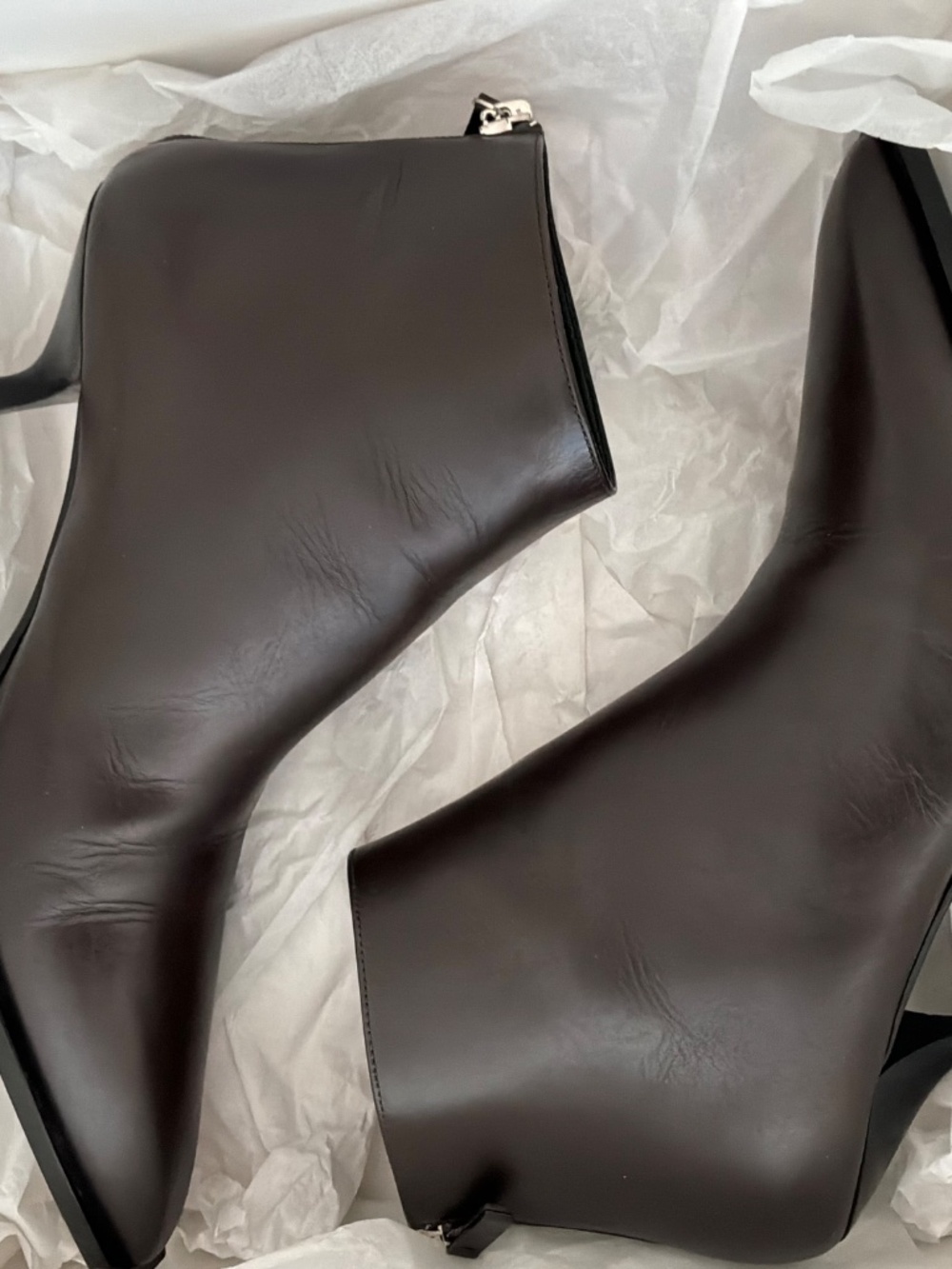THE ROW Coco dark brown leather boots - Picture 13 of 15